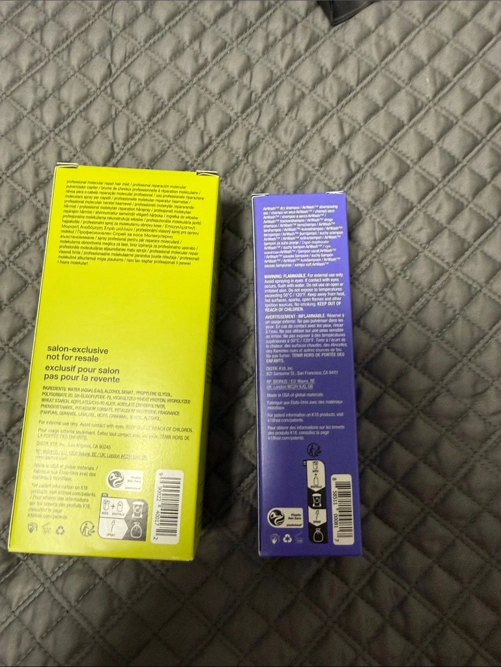 K18 Professional Molecular Repair Hair Mist & AirWash Dry Shampoo Duo - White